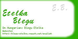 etelka blegu business card